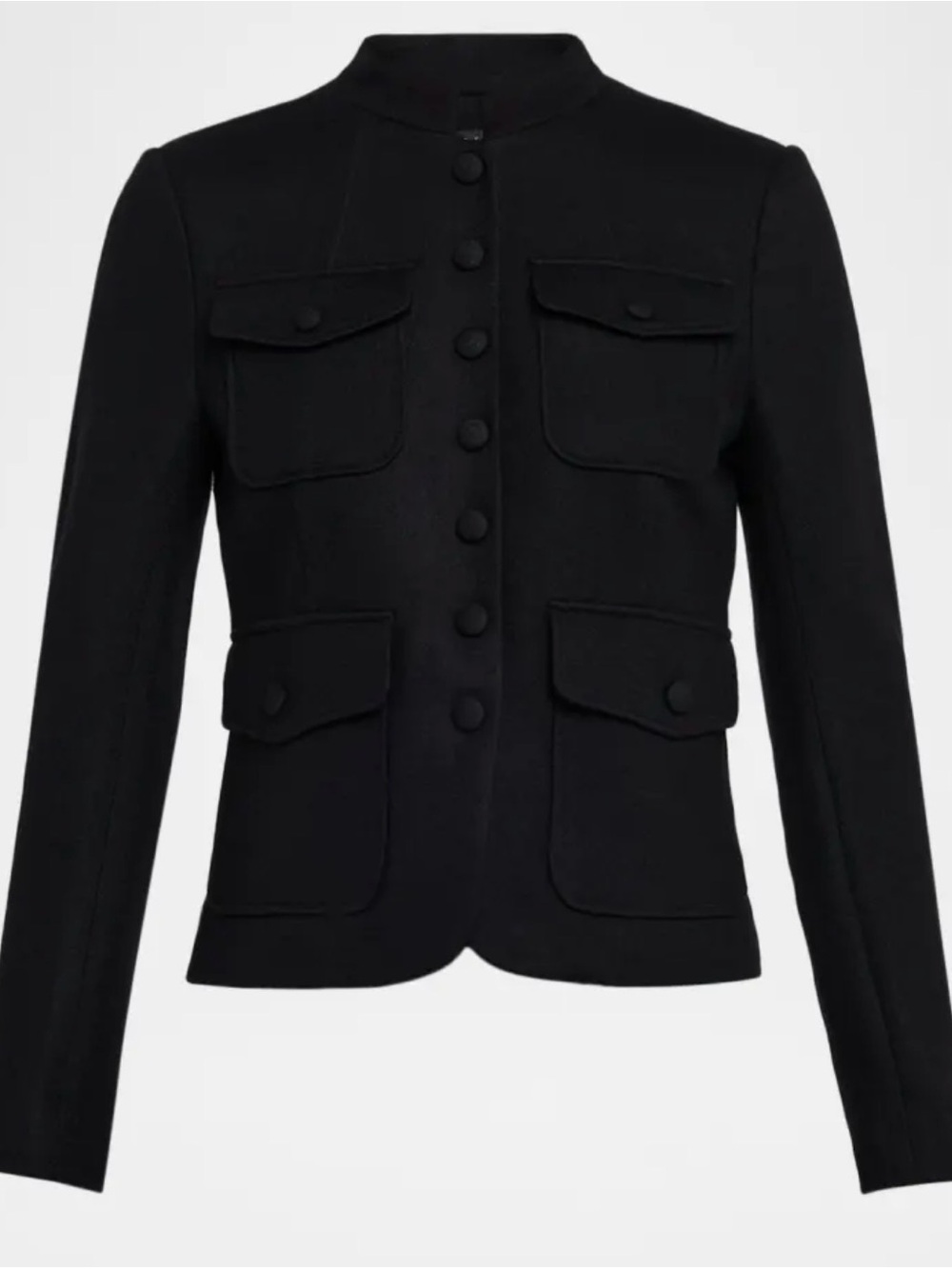 NWT Rag & Bone Mercer Black Wool Military Jacket Blazer Size 0